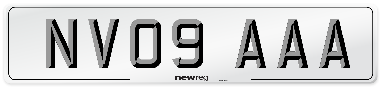 NV09 AAA Number Plate from New Reg